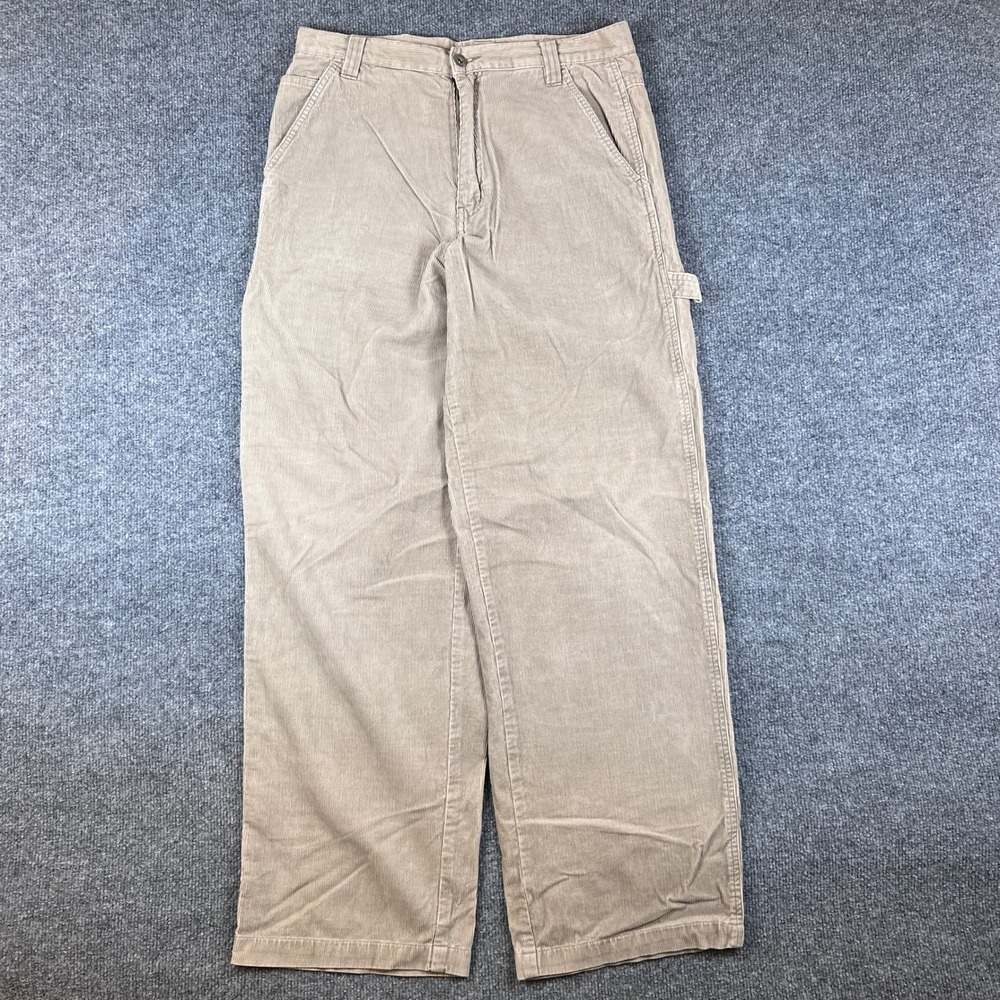 VTG Aeropostale Corduroy Carpenter Pants Mens 30x30 Brown Corduroy Baggy Y2K